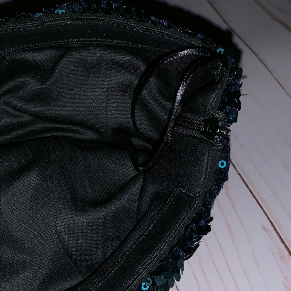 Zara top sequin mermaid green corset size zip - Picture 6 of 8